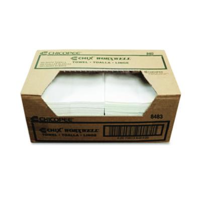 CHI8483 Durawipe Shop Towels, 13 X 15, Flat, White, 300/carton CHICOPEE, INC