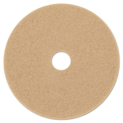 MMM05604 Ultra High-Speed Floor Burnishing Pads 3400, 17" Diameter, Tan, 5/carton