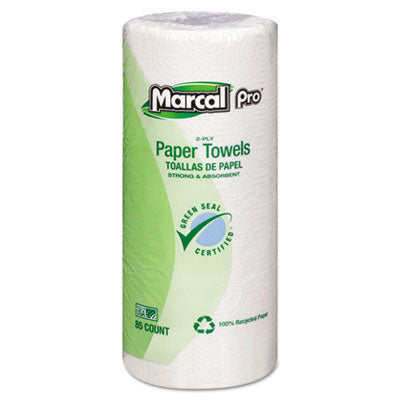 MRC06350 Perforated Kitchen Towels, White, 2-Ply, 9 x 11, 85 Sheets/Roll, 30 Rolls/Carton SOUNDVIEW