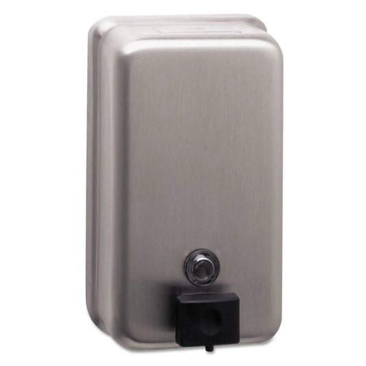 BOB2111 Classicseries Surface-Mounted Soap Dispenser, 40 Oz, 4.75 X 3.5 X 8.13, Stainless Steel Bobrick