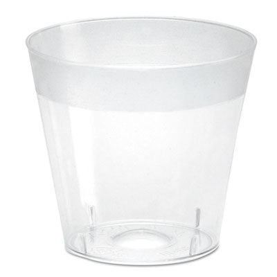 WNASG10 Plastic Shot Glasses, 1 Oz, Clear, 100/pack, 25 Packs/carton