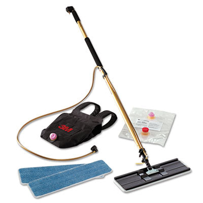 MMM55433 Easy Shine Applicator Kit, 18" White Microfiber Head, 43" to 63" Gold/Black Aluminum Handle 3M/COMMERCIAL TAPE DIV.