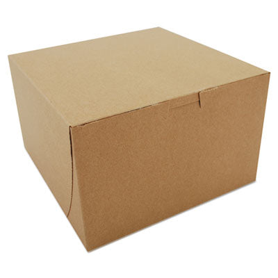 SCH09455K Kraft One-Piece Non-Window Bakery Boxes, 8 x 8 x 5, Brown, Paper, 100/Bundle