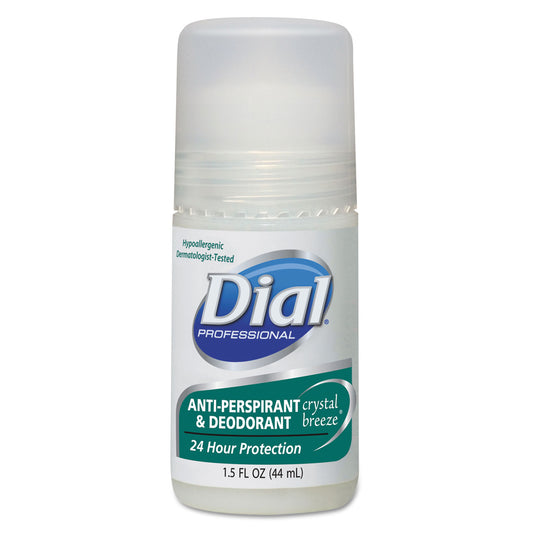 DIA07686 Anti-Perspirant Deodorant, Crystal Breeze Scent, 1.5 oz, Roll-On Bottle, 48/Carton
