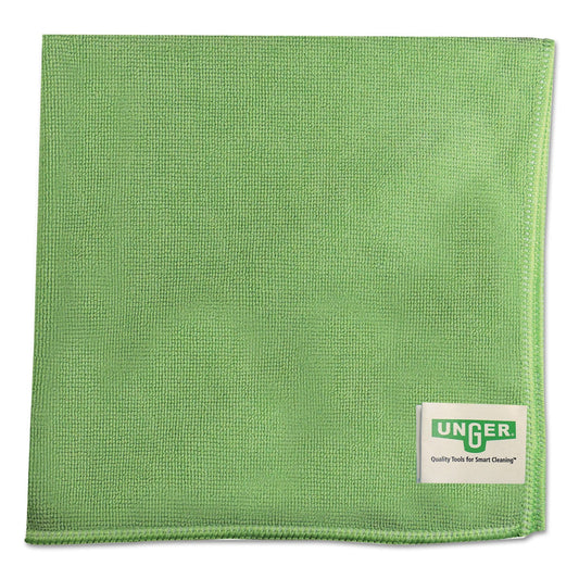UNGMF400PK SmartColor MicroWipes, Microfiber, 16 x 15, Green, 10/Pack Unger