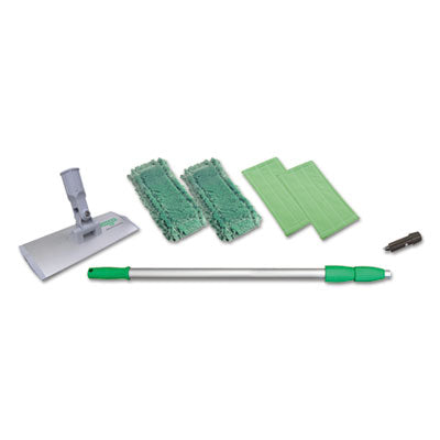 UNGWNK01 Speedclean Window Cleaning Kit, Aluminum, 72" Extension Pole, 8" Pad Holder, Silver/green