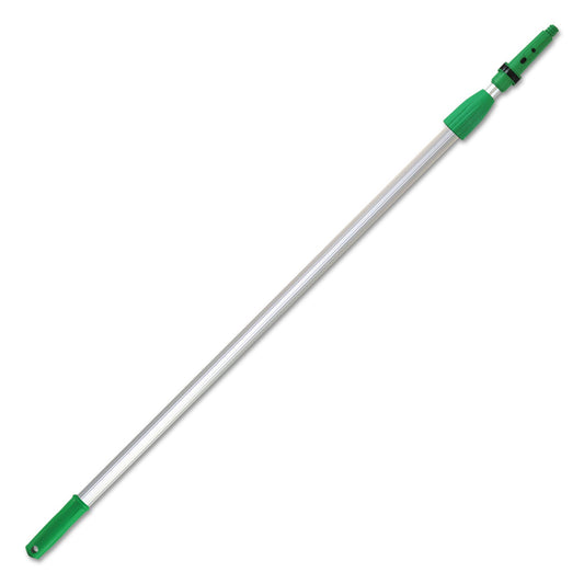 UNGEZ400 Opti-Loc Extension Pole, 13 Ft, Two Sections, Green/silver Unger