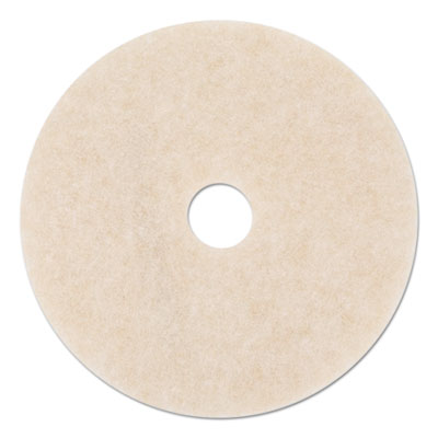 MMM18063 Ultra High-Speed Topline Floor Burnishing Pads 3200, 17" Diameter, White/amber, 5/carton