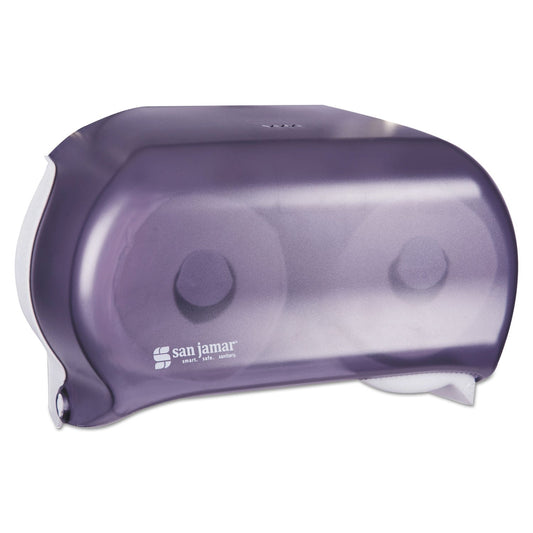 SJMR3600TBK Versatwin Standard Bath Tissue Dispenser, Classic, 8 x 5.75 x 12.75, Transparent Black Pearl San Jamar