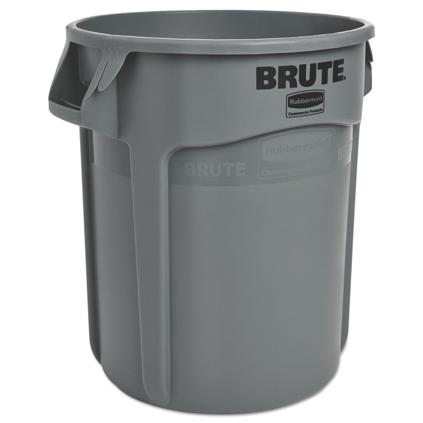 RCP262000GRA Vented Round Brute Container, 20 gal, Plastic, Gray