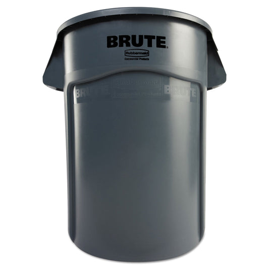 RCP264360GY Vented Round Brute Container, 44 gal., Plastic, Gray RUBBERMAID COMMERCIAL PROD.