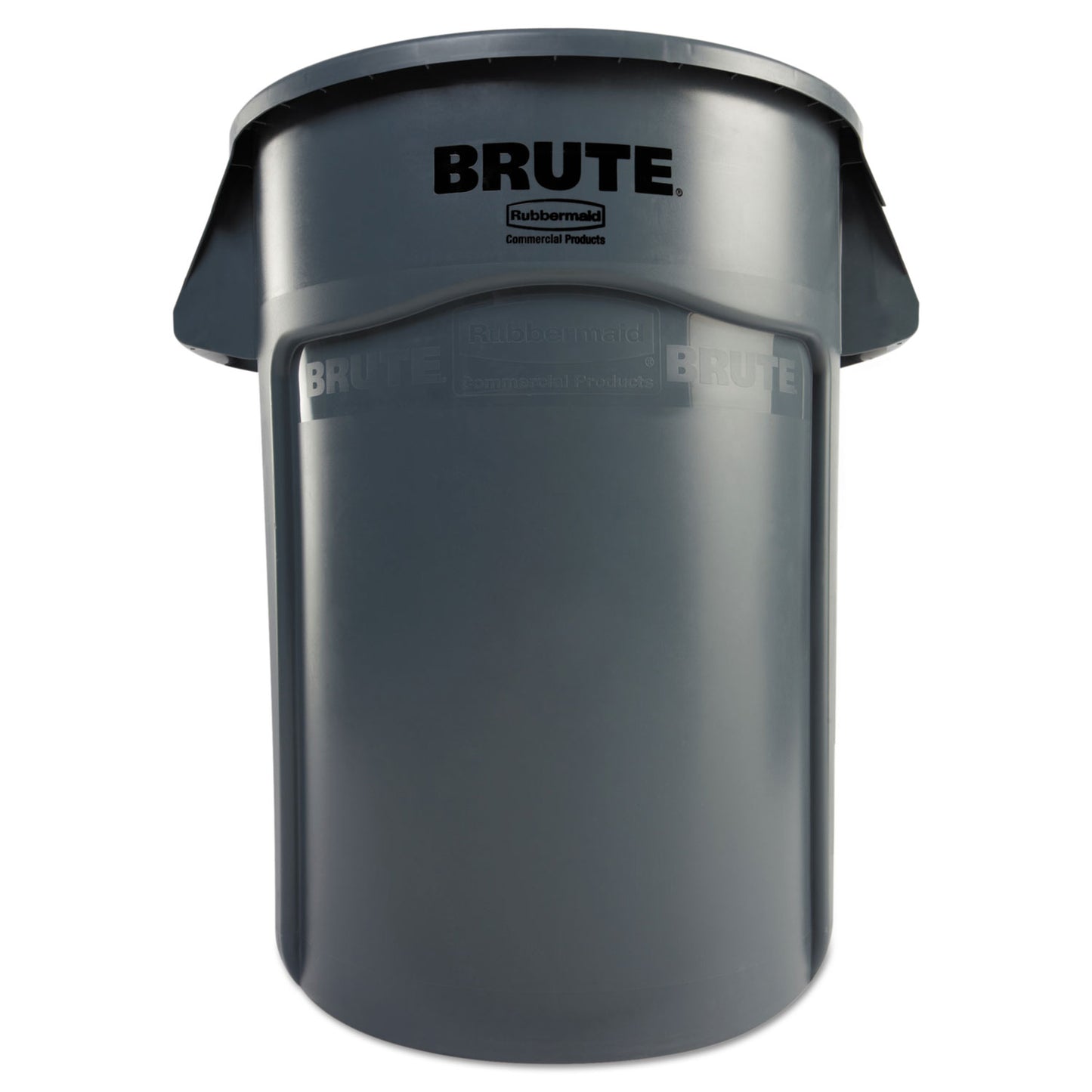 RCP264360GY Vented Round Brute Container, 44 gal., Plastic, Gray