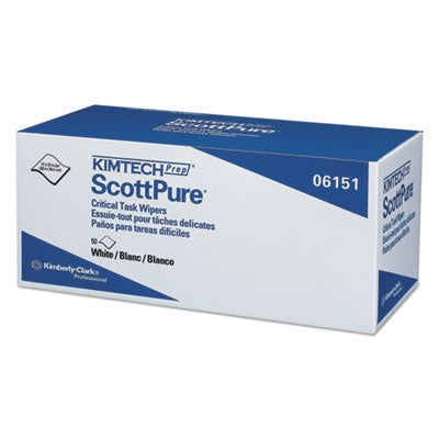 KCC06151 SCOTTPURE Critical Task Wipers, 12 x 23, White, 50/Box, 8 Boxes/Carton KIMBERLY CLARK
