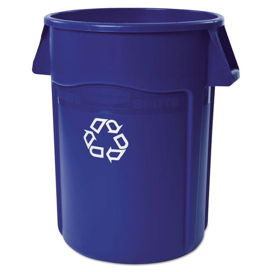 RCP264307BLU Brute Recycling Container, 44 gal, Polyethylene, Blue