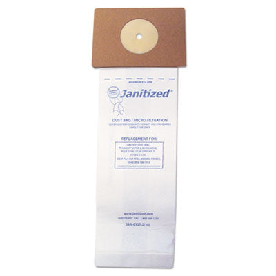 APCJANCXLT2 Vacuum Filter Bags Designed To Fit Nobles Lite Trac/tennant Viper, 100/carton