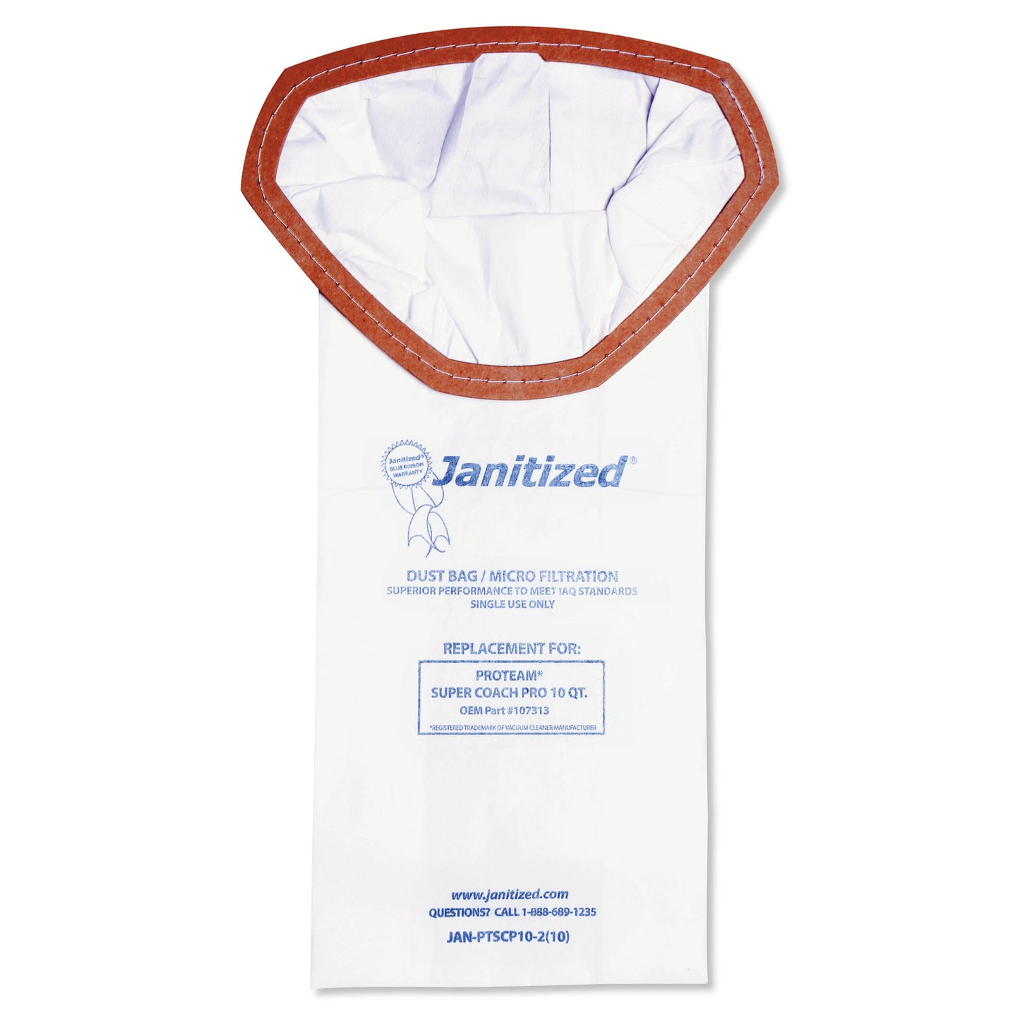 APCJANPTSCP102 Vacuum Filter Bags Designed to Fit ProTeam Super Coach Pro 10, 100/Carton