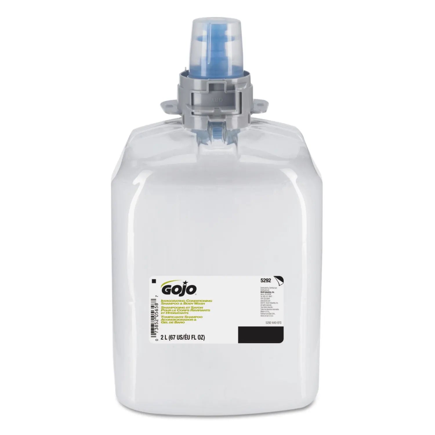 GOJ529202 Invigorating 3-in-1 Shampoo and Body Wash, Botanical Scent, 2,000 mL, 2/Carton GOJO