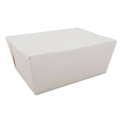 SCH0744 ChampPak Carryout Boxes, #4, 7.75 x 5.5 x 3.5, White, Paper, 160/Carton