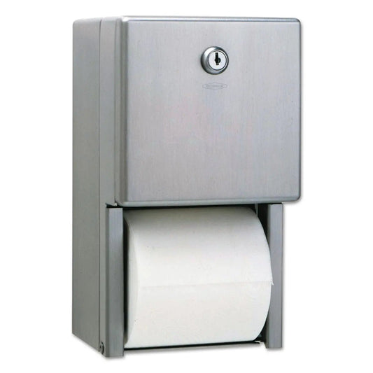 BOB2888 Stainless Steel Two-Roll Tissue Dispenser, 6.06 x 5.94 x 11, Stainless Steel Bobrick