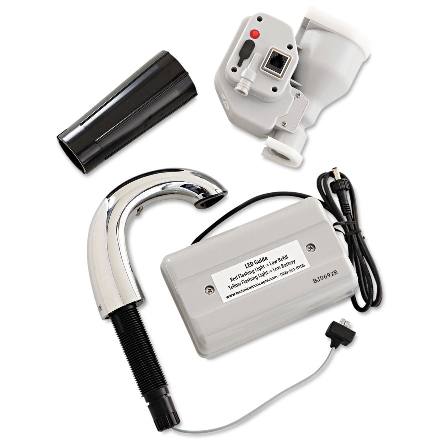 RCP401310 Tc Oneshot Dispenser, 1,600 Ml, 6.8 X 9.8 X 13.8, Polished Chrome/black