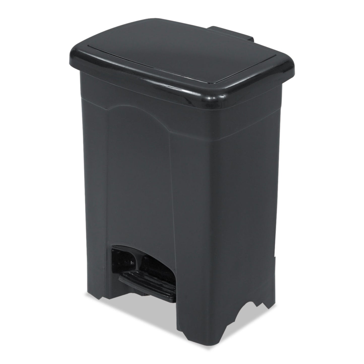 SAF9710BL Plastic Step-On Receptacle, 4 gal, Plastic, Black