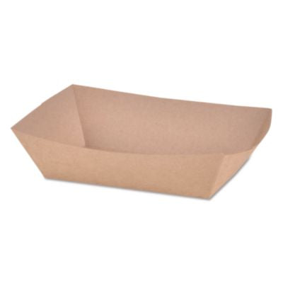 SCH0517 Eco Food Trays, 2 lb Capacity, Brown, Paper, 1,000/Carton