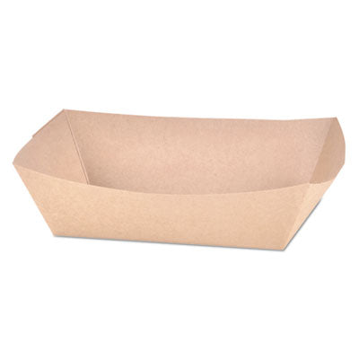 SCH0521 Eco Food Trays, 2.5 lb Capacity, 6.54 x 4.06 x 1.73, Brown, Paper, 500/Carton