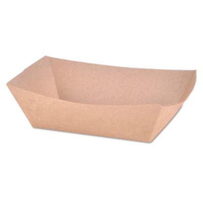 SCH0513 Eco Food Trays, 1 lb Capacity, Brown, Paper, 1,000/Carton