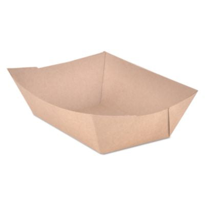 SCH0525 Eco Food Trays, 3 lb Capacity, Brown, Paper, 500/Carton