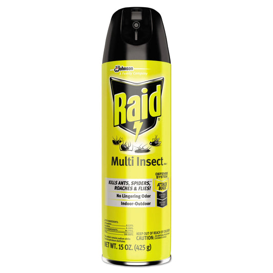 SJN300819 Multi Insect Killer, 15 oz Aerosol Spray, 12/Carton Raid
