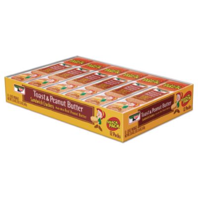 KEB21167 Sandwich Crackers, Toast And Peanut Butter, 8 Cracker Snack Pack, 12/box