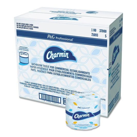 PGC71693 Commercial Bathroom Tissue,  Individually Wrapped, Septic Safe, 2-Ply, White, 450 Sheets/Roll, 75 Rolls/Carton