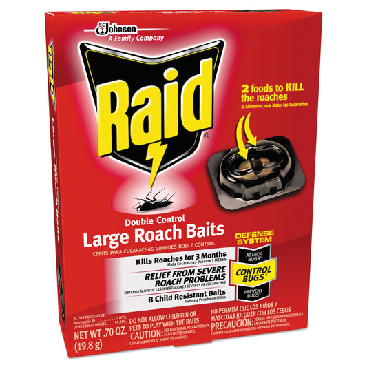 SJN334863 Roach Baits, 0.7 oz Box, 6/Carton Raid