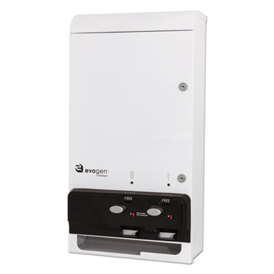 HOSEV1FREE Evogen Feminine Hygiene Dispenser, Metal, 14 x 7.75 x 26.25, White/Black HOSPECO