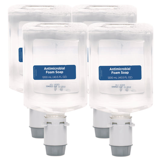 GPC43818 Pacific Blue Ultra Foam Soap Manual Dispenser Refill, Antimicrobial, Unscented, 1,200 mL, 4/Carton