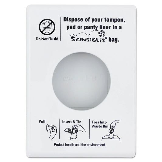 HOSSDW Scensibles Personal Disposal Bag Dispenser, Plastic, White HOSPECO
