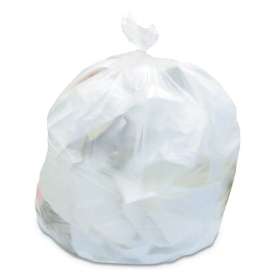 HERH7658QC Linear Low-Density Can Liners, 60 Gal, 2 Mil, 38" X 58", Clear, 100/carton HERITAGE