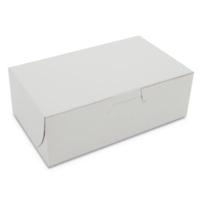 SCH0911 White One-Piece Non-Window Bakery Boxes, 6.25 x 3.75 x 2.13, White, Paper, 250/Bundle