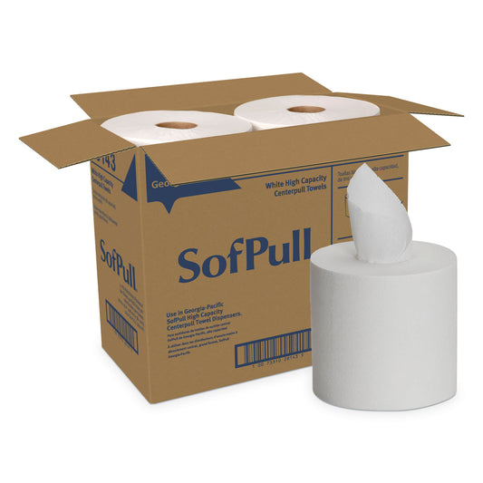 GPC28143 SofPull Perforated Paper Towel, 1-Ply, 7.8 x 15, White, 560/Roll, 4 Rolls/Carton
