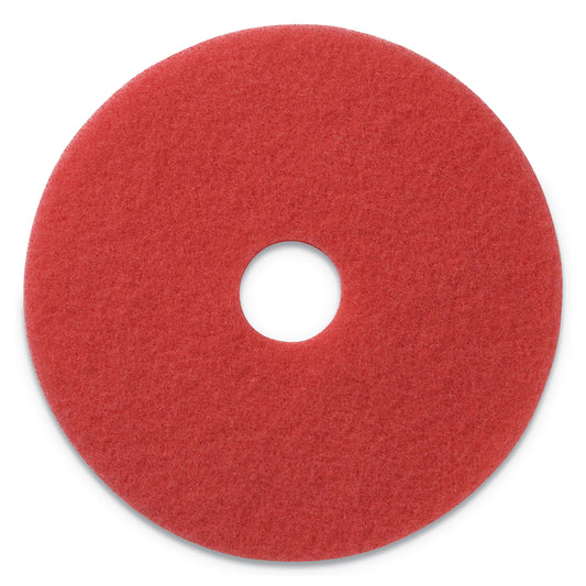 AM7404414 Buffing Pads, 14" Diameter, Red, 5/Carton
