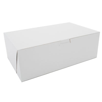 SCH1015 White One-Piece Non-Window Bakery Boxes, 10.75 x 6.75 x 3.63, White, Paper, 250/Carton