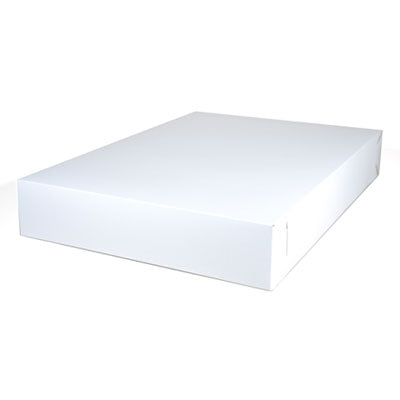 SCH1095 White Two-Piece Non-Window Bakery Boxes, 26 x 18.5 x 4, White, Paper, 25/Carton