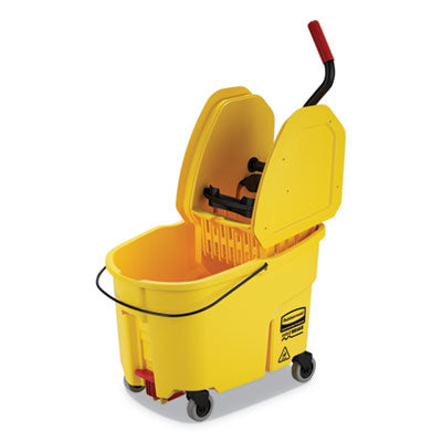 RCPFG757688YEL Wavebrake 2.0 Bucket/wringer Combos, Down-Press, 44 Qt, Plastic, Yellow RUBBERMAID COMMERCIAL PROD.
