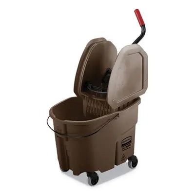RCPFG757788BRN Wavebrake 2.0 Bucket/wringer Combos, Down-Press, 35 Qt, Plastic, Brown RUBBERMAID COMMERCIAL PROD.