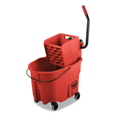 RCPFG758888RED Wavebrake 2.0 Bucket/wringer Combos, Side-Press, 35 Qt, Plastic, Red