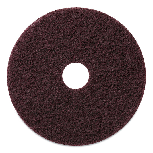 AM7430520 Stripping Pad, 20" Diameter, Burgundy, 5/Carton