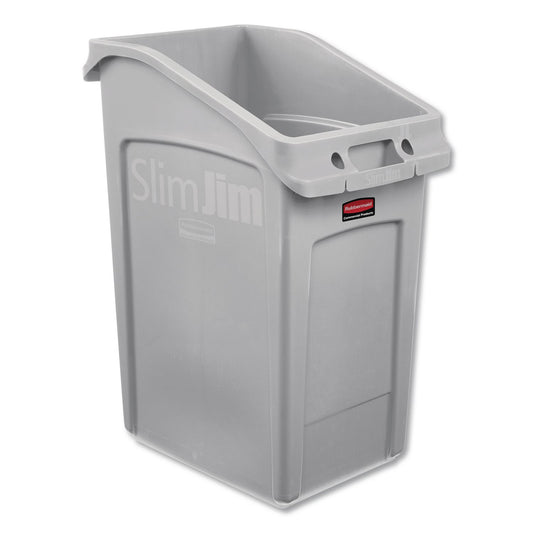 RCP2026721 Slim Jim Under-Counter Container, 23 Gal, Polyethylene, Gray