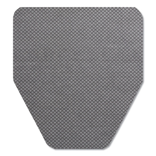TOC220209 Komodo Urinal Mat, Shield-Shaped, Gray Smooth Surface, 18