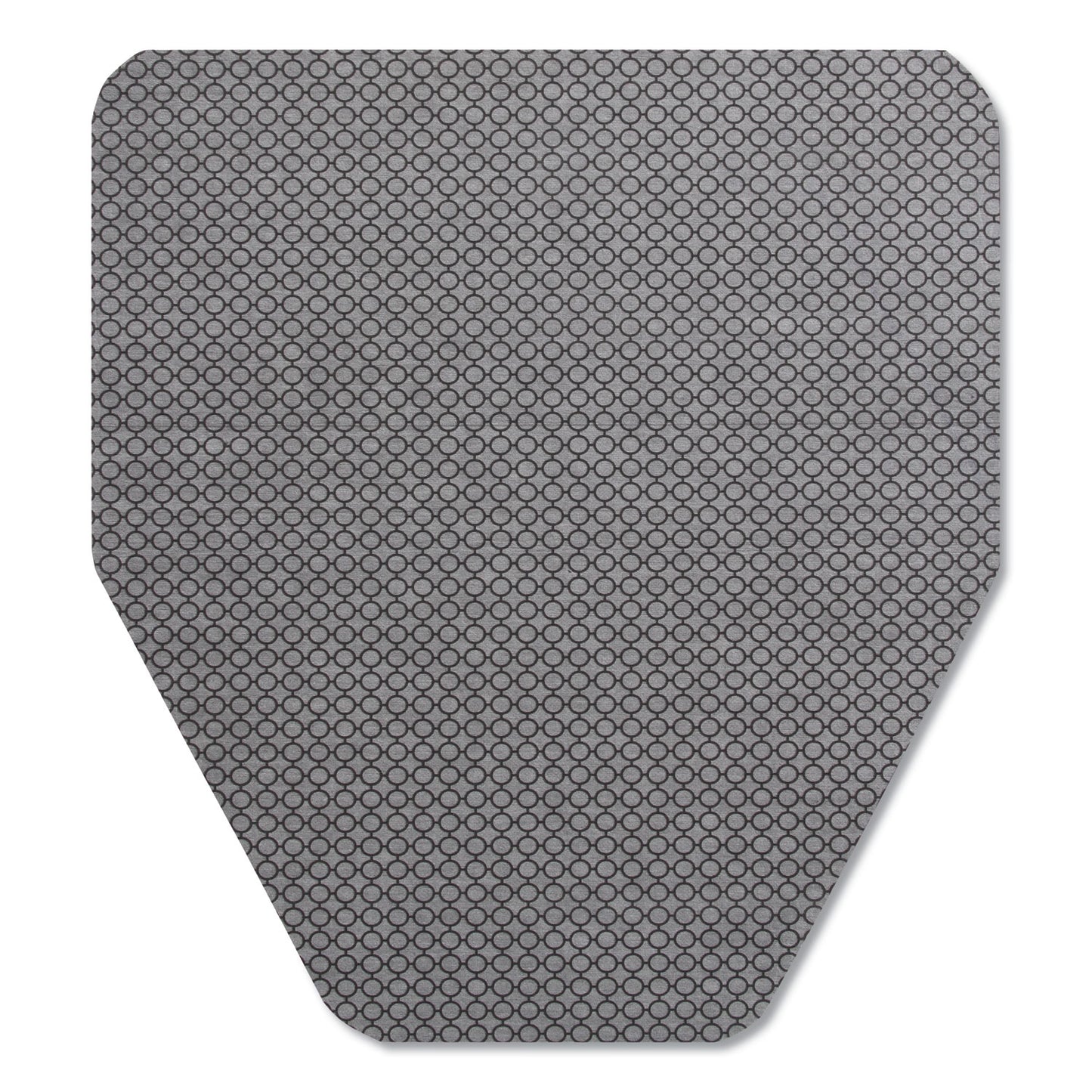 TOC220209 Komodo Urinal Mat, Shield-Shaped, Gray Smooth Surface, 18" x 20", 6/Carton