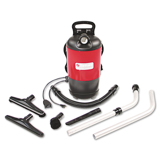EURSC412B Transport Quietclean Backpack Vacuum Sc412b, 1.5 Gal Tank Capacity, Red Sanitaire